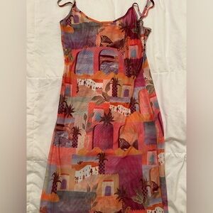 Multicolor Sheer Dress